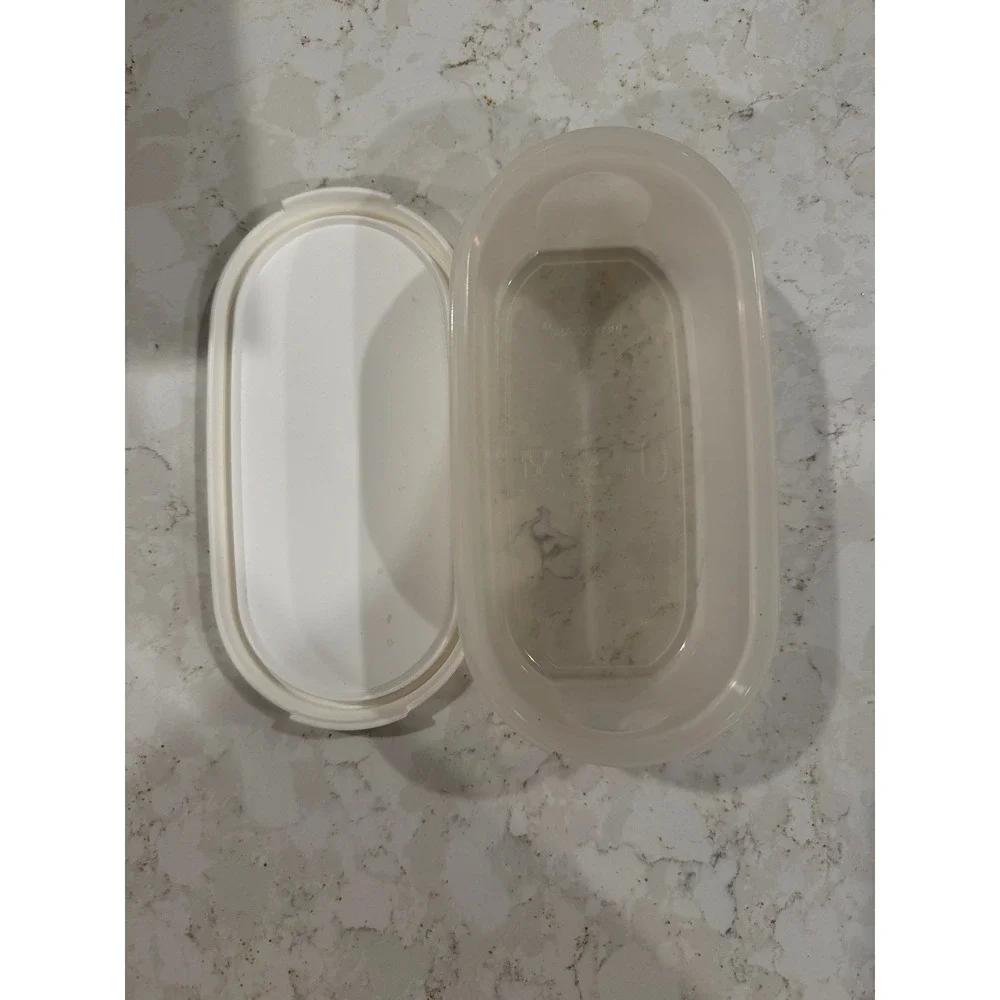 Tupperware‎ Modular Mates Oval 1 White Seal 2 Cup 500ml Container 1611-16 USA